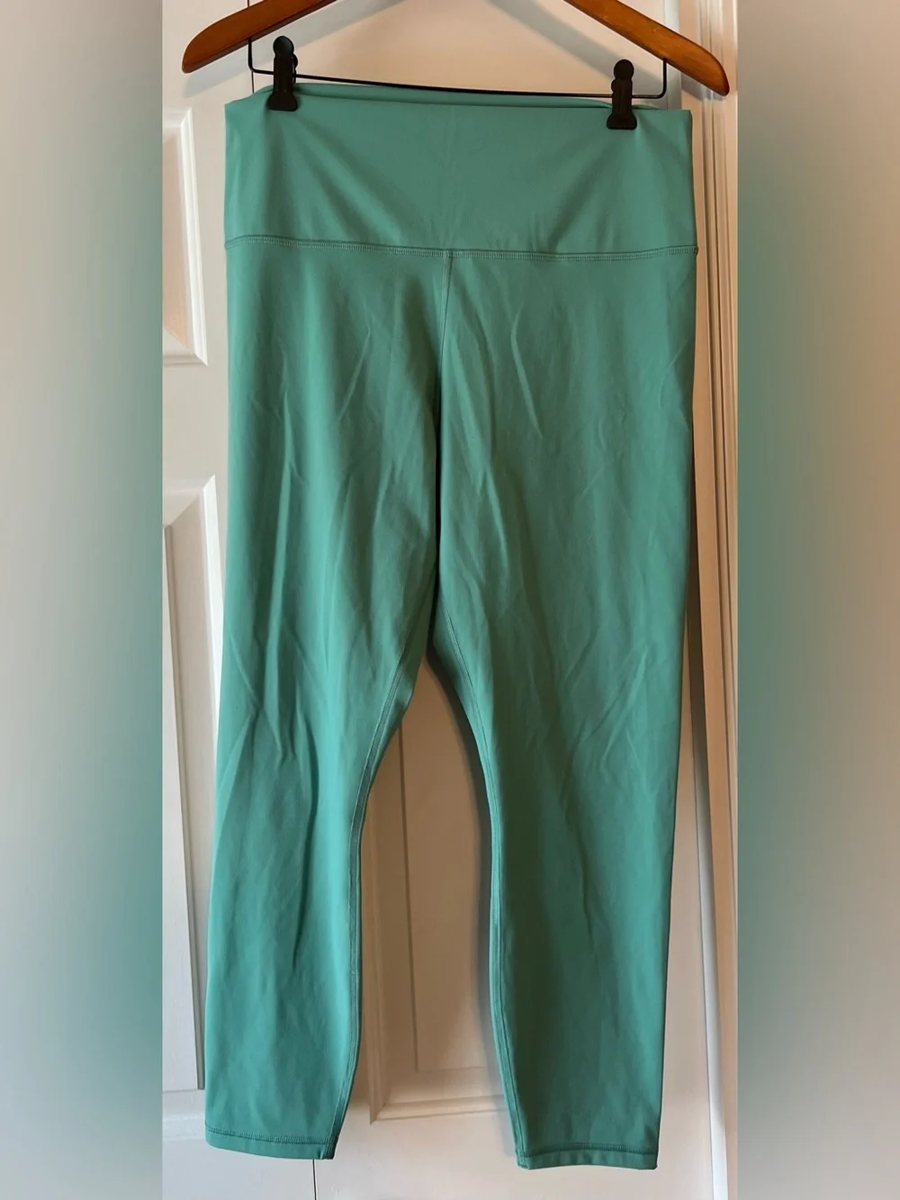 Everlane Perform 24/7 Dark Mint Green High Rise Ankle Leggings EUC XL #2601